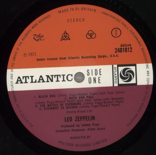 Led Zeppelin Led Zeppelin IV - 2nd vinyl LP album (LP record) UK ZEPLPLE63423