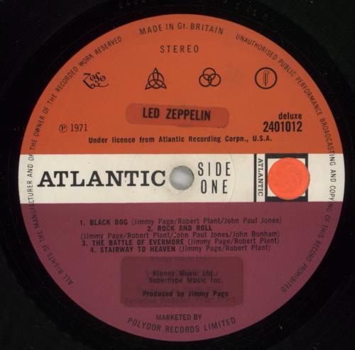 Led Zeppelin Led Zeppelin IV - 3rd - G vinyl LP album (LP record) UK ZEPLPLE877283