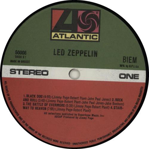 Led Zeppelin Led Zeppelin IV vinyl LP album (LP record) Greek ZEPLPLE656546