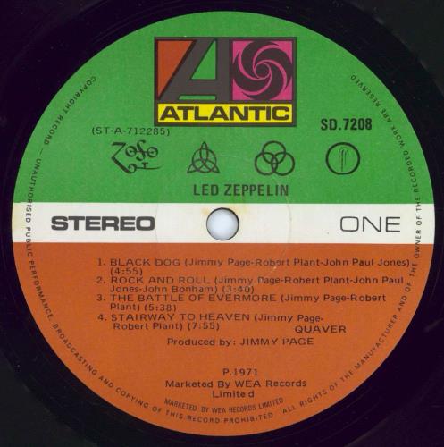 Led Zeppelin Led Zeppelin IV vinyl LP album (LP record) New Zealand ZEPLPLE776456