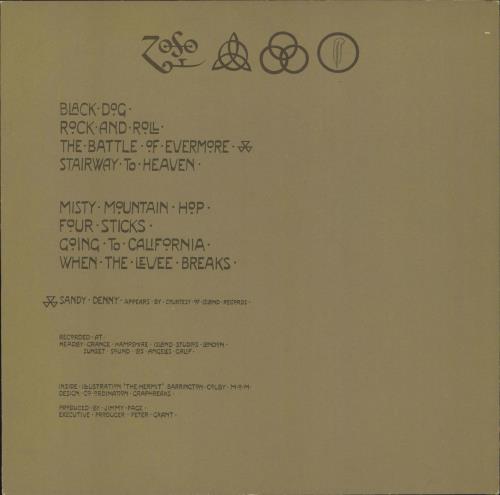 Led Zeppelin Led Zeppelin IV vinyl LP album (LP record) New Zealand ZEPLPLE794187