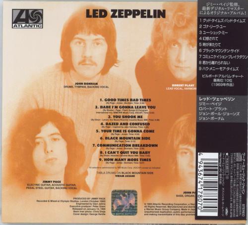 Led Zeppelin Led Zeppelin CD album (CDLP) Japanese ZEPCDLE626389