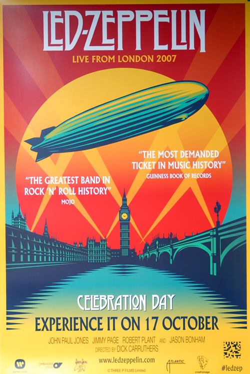 Led Zeppelin Live From London 2007 - Celebration Day poster UK ZEPPOLI577157