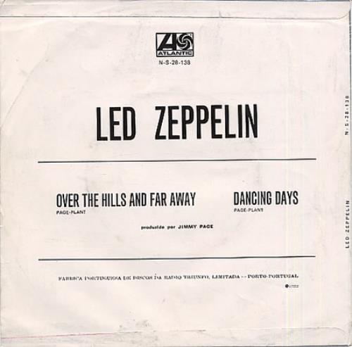 Led Zeppelin Over The Hills And Far Away 7" vinyl single (7 inch record / 45) Portuguese ZEP07OV331215
