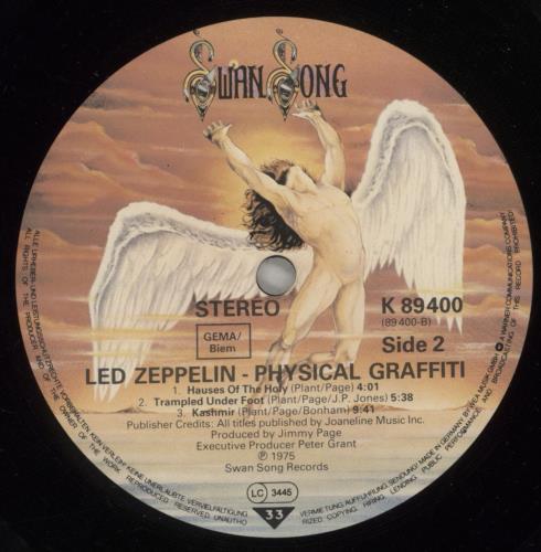 Led Zeppelin Physical Graffiti - 80s Misspellings - VG 2-LP vinyl record set (Double LP Album) German ZEP2LPH880539