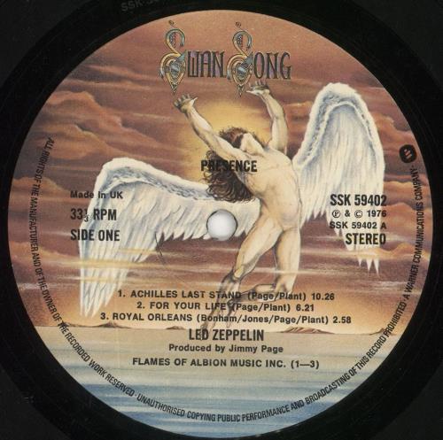 Led Zeppelin Presence - 1� - EX vinyl LP album (LP record) UK ZEPLPPR731023