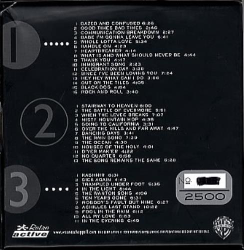 Led Zeppelin Publishing Set - Number Blanked 3-CD album set (Triple CD) US ZEP3CPU346203