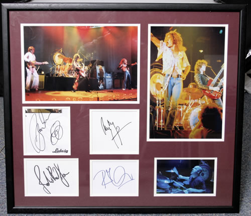 Led Zeppelin Reunited - Framed Set Of Autographs memorabilia UK ZEPMMRE569778