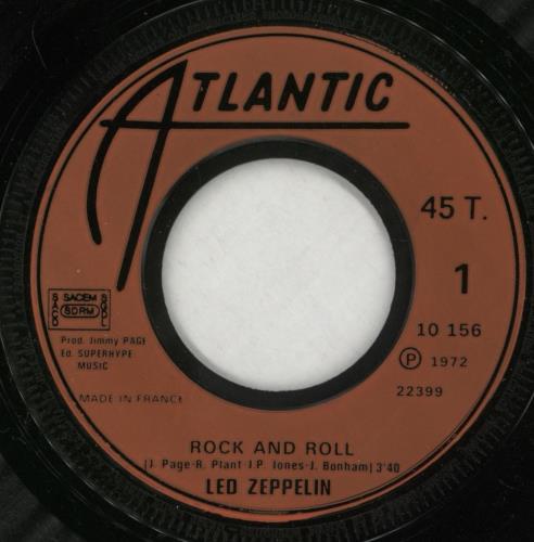 Led Zeppelin Rock And Roll - Red Injection Labels 7" vinyl single (7 inch record / 45) French ZEP07RO83148