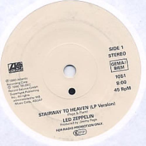 Led Zeppelin Stairway To Heaven - 1 Sided 7" vinyl single (7 inch record / 45) German ZEP07ST68928