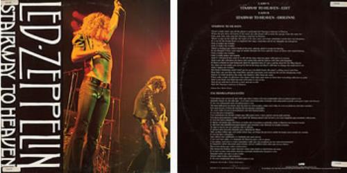 Led Zeppelin Stairway To Heaven - With Picture Sleeve 12" vinyl single (12 inch record / Maxi-single) Brazilian ZEP12ST232450