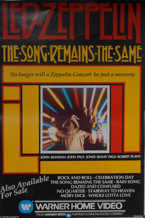 Led Zeppelin The Song Remains The Same poster UK ZEPPOTH590281