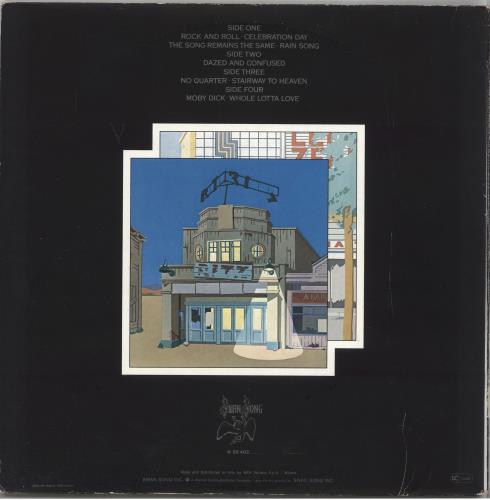 Led Zeppelin The Song Remains The Same 2-LP vinyl record set (Double LP Album) Italian ZEP2LTH727040