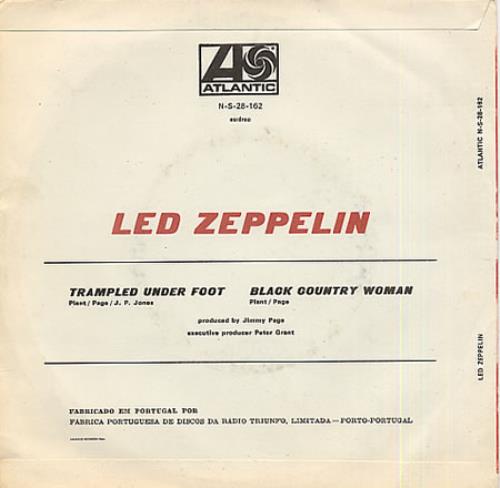 Led Zeppelin Trampled Under Foot 7" vinyl single (7 inch record / 45) Portuguese ZEP07TR331214