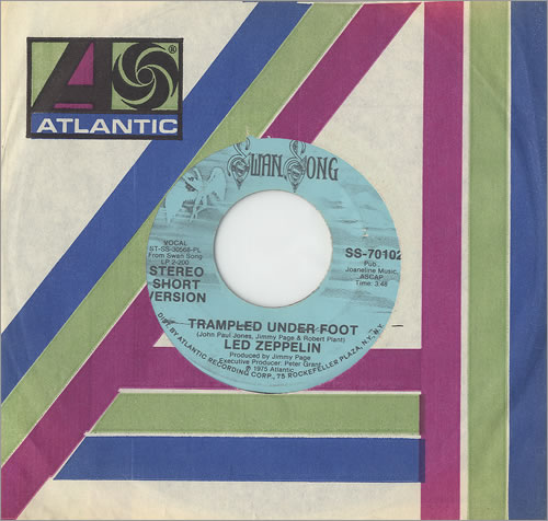 Led Zeppelin Trampled Under Foot 7" vinyl single (7 inch record / 45) US ZEP07TR458319
