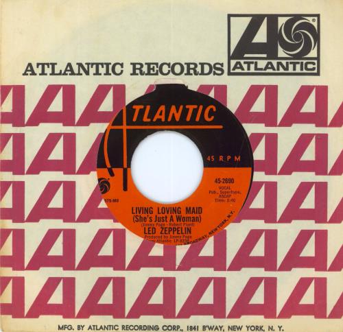 Led Zeppelin Whole Lotta Love 7" vinyl single (7 inch record / 45) US ZEP07WH805429