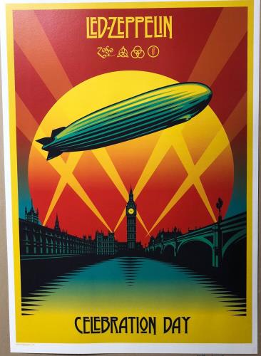 Led Zeppelin Celebration Day Lithograph poster UK ZEPPOCE722922