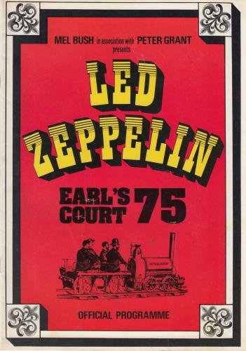 Led Zeppelin Earl's Court '75 - EX tour programme UK ZEPTREA67399