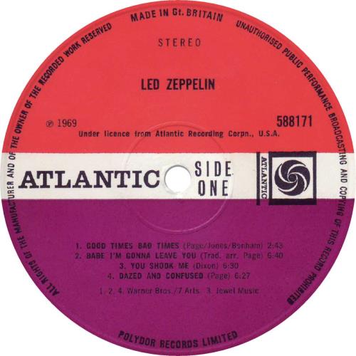 Led Zeppelin Led Zeppelin 3rd(B) WB credit UK vinyl LP album (LP record) (81191)