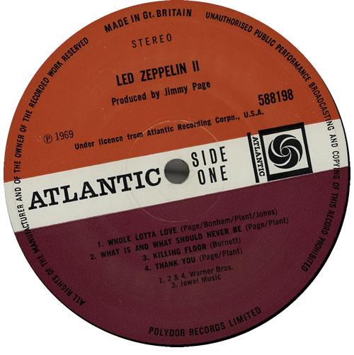Led Zeppelin Led Zeppelin II 3rd UK vinyl LP album (LP record) (70075)