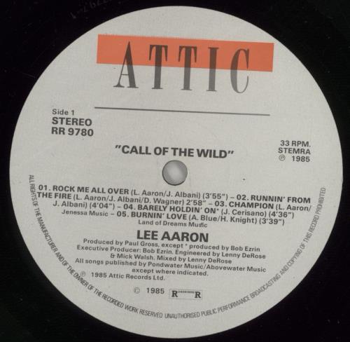 Lee Aaron Call Of The Wild vinyl LP album (LP record) Dutch LAALPCA579007