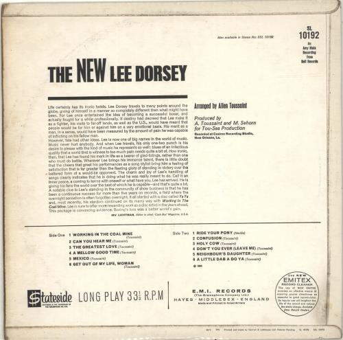 Lee Dorsey The New Lee Dorsey vinyl LP album (LP record) UK DO4LPTH692368