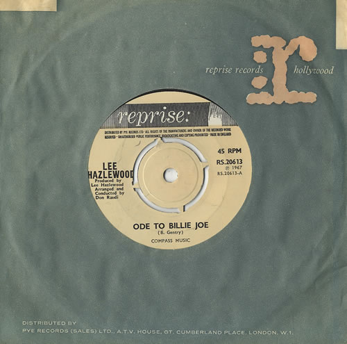 Lee Hazlewood Ode To Billie Joe 7" vinyl single (7 inch record / 45) UK LHZ07OD493866