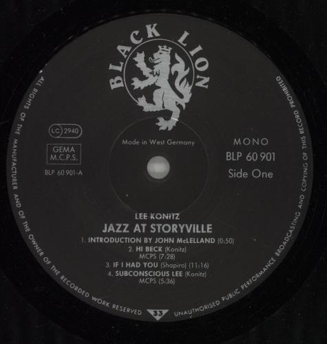 Lee Konitz At Storyville vinyl LP album (LP record) German LKZLPAT879851
