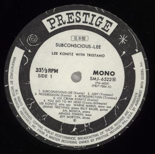 Lee Konitz Subconscious-Lee vinyl LP album (LP record) UK LKZLPSU883903