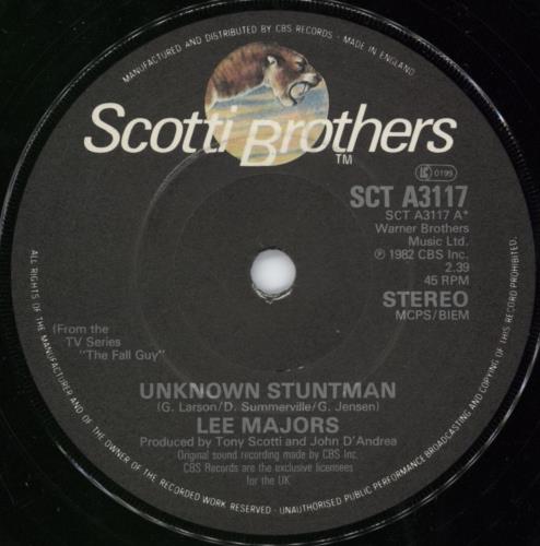 Lee Majors Unknown Stuntman 7" vinyl single (7 inch record / 45) UK LM207UN784573