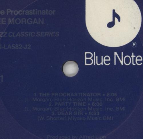 Lee Morgan The Procrastinator 2-LP vinyl record set (Double LP Album) US L\M2LTH532789