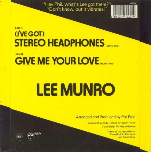 Lee Munro (I've Got) Stereo Headphones 7" vinyl single (7 inch record / 45) UK 4GS07IV797363