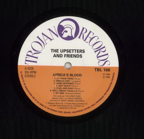 Lee Perry Africa's Blood vinyl LP album (LP record) UK EEPLPAF855727