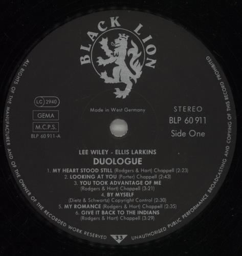Lee Wiley Duologue vinyl LP album (LP record) German 5LWLPDU879847