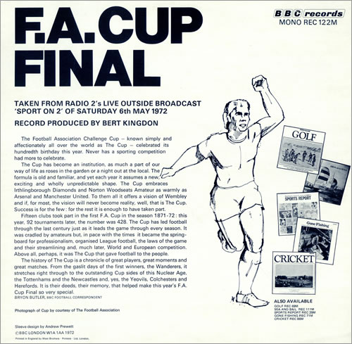 Leeds United FA Cup Final '72 vinyl LP album (LP record) UK LUFLPFA374664