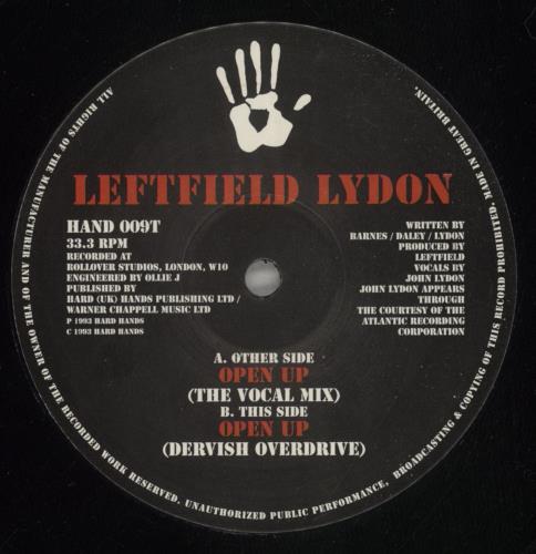 Leftfield Open Up - Full Vocal Mix 12" vinyl single (12 inch record / Maxi-single) UK LFF12OP137665