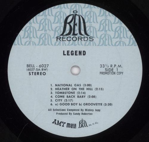 Legend Legend - DJ Copy vinyl LP album (LP record) US LE-LPLE892738