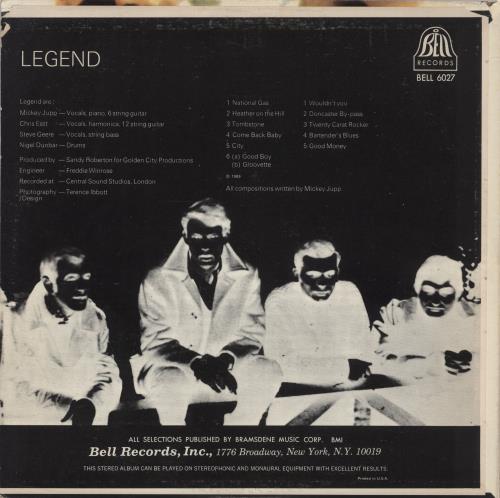 Legend Legend - DJ Copy vinyl LP album (LP record) US LE-LPLE892738