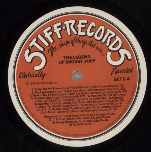 Legend Mickey Jupp's Legend vinyl LP album (LP record) UK LE-LPMI886094