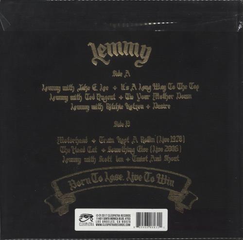 Lemmy Born To Lose, Live To Win vinyl LP album (LP record) US LMMLPBO872275