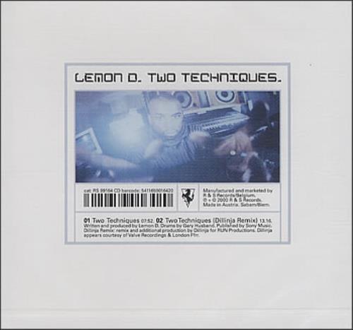 Lemon D Two Techniques CD single (CD5 / 5") UK LMDC5TW194989