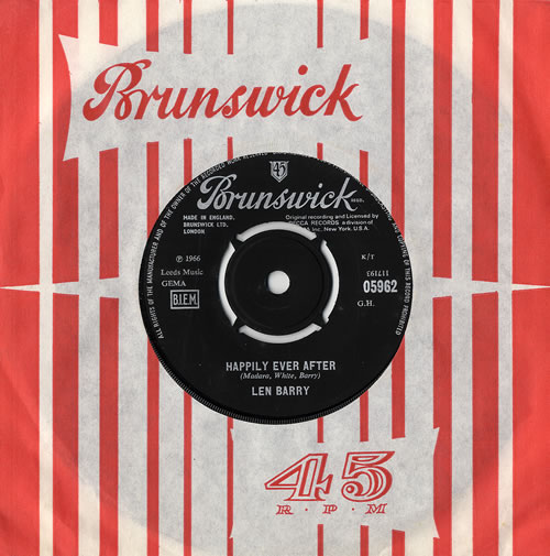 Len Barry Happily Ever After 7" vinyl single (7 inch record / 45) UK LBY07HA480891