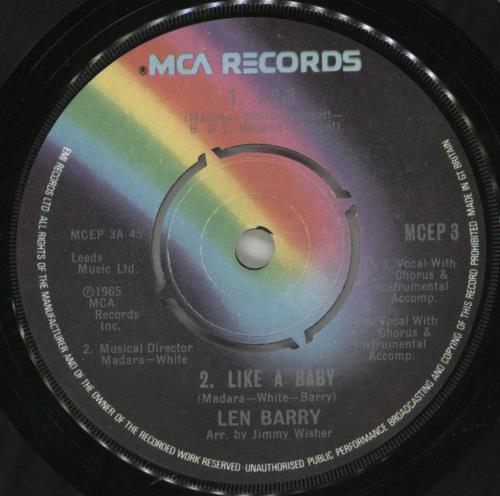 Len Barry Len Barry EP 7" vinyl single (7 inch record / 45) UK LBY07LE858738