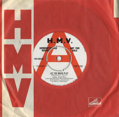 Lena Martell Let The Music Play 7" vinyl single (7 inch record / 45) UK LM307LE483082