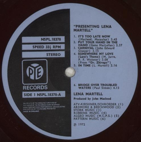Lena Martell Presenting Lena Martell - 1st vinyl LP album (LP record) UK LM3LPPR535214