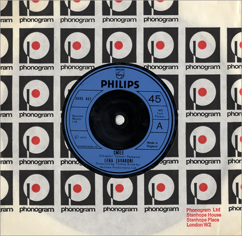 Lena Zavaroni Smile 7" vinyl single (7 inch record / 45) UK ZVR07SM481160