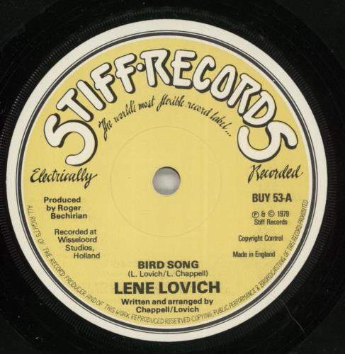 Lene Lovich Bird Song 7" vinyl single (7 inch record / 45) UK LLV07BI449700