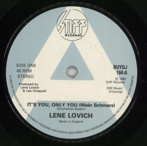 Lene Lovich It's You, Only You (Mein Schmerz) - 'A' Label 7" vinyl single (7 inch record / 45) UK LLV07IT870523