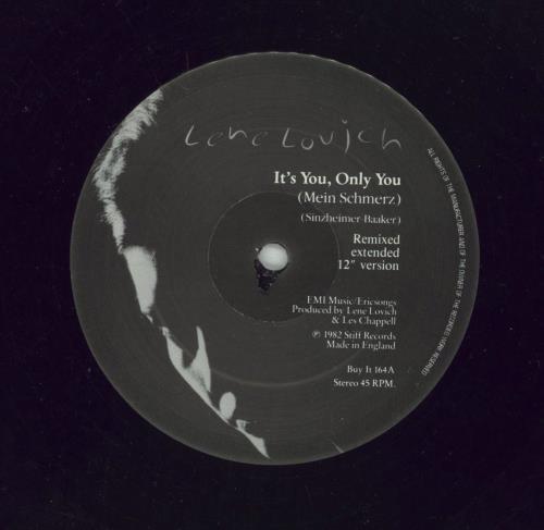 Lene Lovich It's You, Only You (Mein Schmerz) 12" vinyl single (12 inch record / Maxi-single) UK LLV12IT654828
