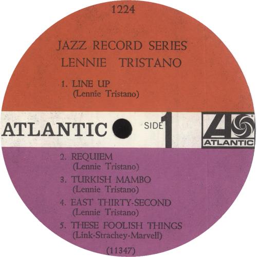 Lennie Tristano Lennie Tristano vinyl LP album (LP record) US LN0LPLE746132